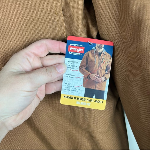 Wrangler NEW Workwear Hooded Shirt Jacket Relaxed Fit SZ XL - Picture 6 of 6